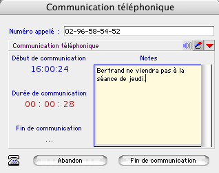 ciel associations mac  : communication telephonique